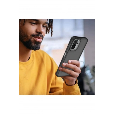 Mey İthalat® Redmi Note 10 Pro Kılıf Elegant Kapak - Siyah