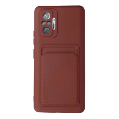 Mey İthalat®   Redmi Note 10 Pro Kılıf Kelvin Kartvizitli Silikon - Bordo