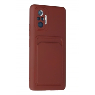 Mey İthalat®   Redmi Note 10 Pro Kılıf Kelvin Kartvizitli Silikon - Bordo