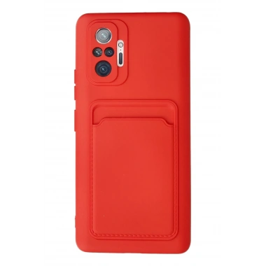 Mey İthalat®   Redmi Note 10 Pro Kılıf Kelvin Kartvizitli Silikon - Kırmızı