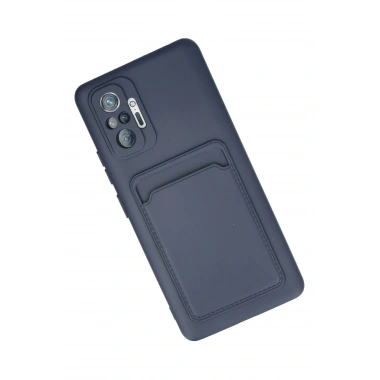 Mey İthalat®   Redmi Note 10 Pro Kılıf Kelvin Kartvizitli Silikon - Lacivert