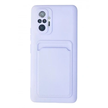 Mey İthalat®   Redmi Note 10 Pro Kılıf Kelvin Kartvizitli Silikon - Lila