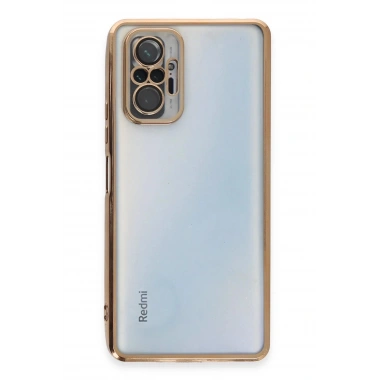 Mey İthalat®   Redmi Note 10 Pro Kılıf  Lensli Silikon - Gold
