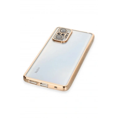 Mey İthalat®   Redmi Note 10 Pro Kılıf  Lensli Silikon - Gold