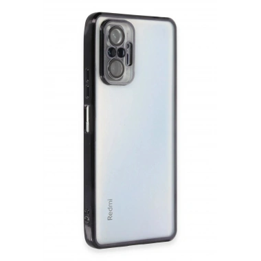 Mey İthalat®   Redmi Note 10 Pro Kılıf  Lensli Silikon - Siyah