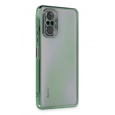 Mey İthalat®   Redmi Note 10 Pro Kılıf  Lensli Silikon - Yeşil