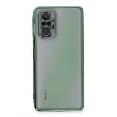 Mey İthalat®   Redmi Note 10 Pro Kılıf  Lensli Silikon - Yeşil