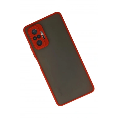 Mey İthalat®   Redmi Note 10 Pro Kılıf Montreal Silikon Kapak - Kırmızı