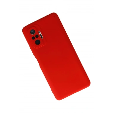 Mey İthalat®   Redmi Note 10 Pro Kılıf Nano içi Kadife Silikon - Kırmızı