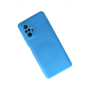 Mey İthalat®   Redmi Note 10 Pro Kılıf Nano içi Kadife Silikon - Mavi