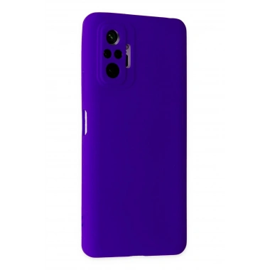 Mey İthalat®   Redmi Note 10 Pro Kılıf Nano içi Kadife Silikon - Mor
