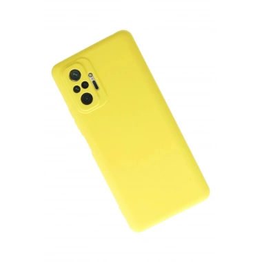 Mey İthalat®   Redmi Note 10 Pro Kılıf Nano içi Kadife Silikon - Sarı