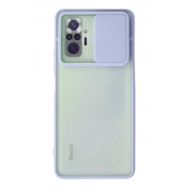 Mey İthalat®   Redmi Note 10 Pro Kılıf Palm Buzlu Kamera Sürgülü Silikon - Lila