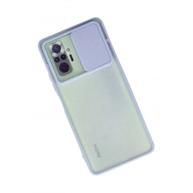 Mey İthalat®   Redmi Note 10 Pro Kılıf Palm Buzlu Kamera Sürgülü Silikon - Lila