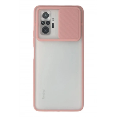 Mey İthalat® Redmi Note 10 Pro Kılıf Palm Buzlu Kamera Sürgülü Silikon - Pembe