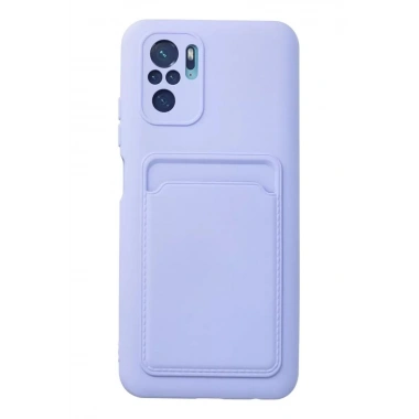 Mey İthalat®   Redmi Note 10S Kılıf Kelvin Kartvizitli Silikon - Lila