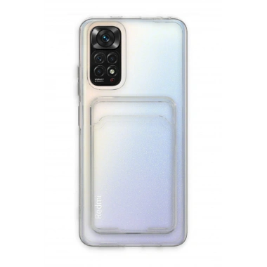 Mey İthalat®   Redmi Note 11 Kılıf Kart Şeffaf Silikon - Şeffaf
