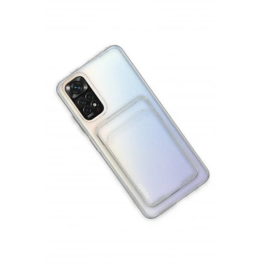 Mey İthalat®   Redmi Note 11 Kılıf Kart Şeffaf Silikon - Şeffaf