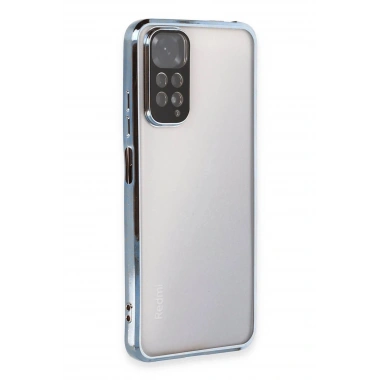 Mey İthalat®   Redmi Note 11 Kılıf  Lensli Silikon - Açık Mavi