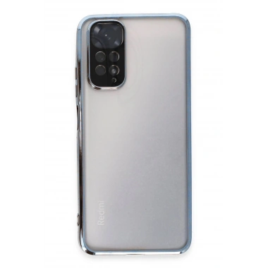 Mey İthalat®   Redmi Note 11 Kılıf  Lensli Silikon - Açık Mavi