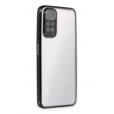 Mey İthalat®   Redmi Note 11 Kılıf  Lensli Silikon - Siyah