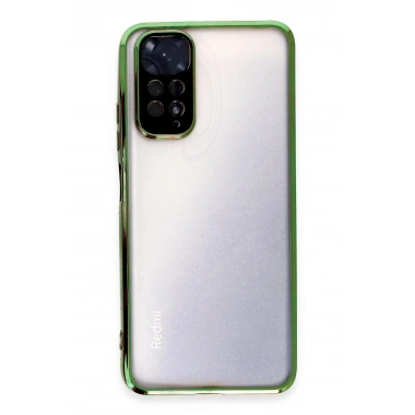 Mey İthalat®   Redmi Note 11 Kılıf  Lensli Silikon - Yeşil