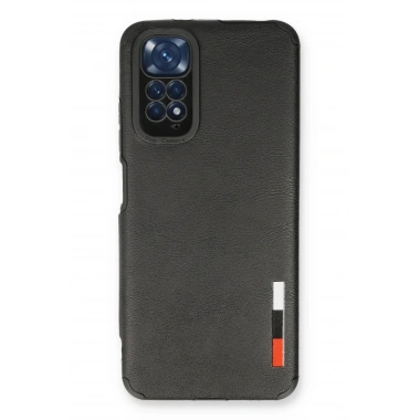 Mey İthalat® Redmi Note 11 Kılıf Loop Deri Silikon - Siyah