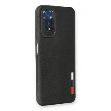 Mey İthalat® Redmi Note 11 Kılıf Loop Deri Silikon - Siyah