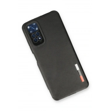 Mey İthalat® Redmi Note 11 Kılıf Loop Deri Silikon - Siyah