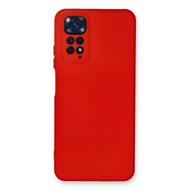 Mey İthalat®   Redmi Note 11 Kılıf Nano içi Kadife Silikon - Kırmızı