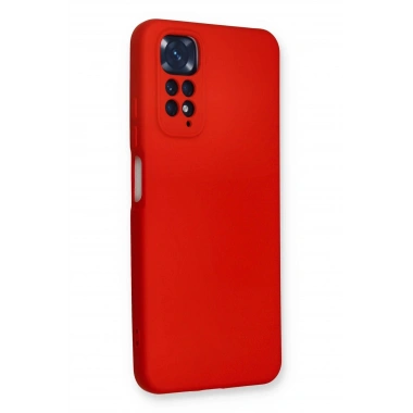 Mey İthalat®   Redmi Note 11 Kılıf Nano içi Kadife Silikon - Kırmızı