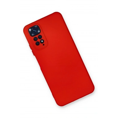 Mey İthalat®   Redmi Note 11 Kılıf Nano içi Kadife Silikon - Kırmızı