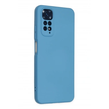 Mey İthalat®   Redmi Note 11 Kılıf Nano içi Kadife Silikon - Mavi