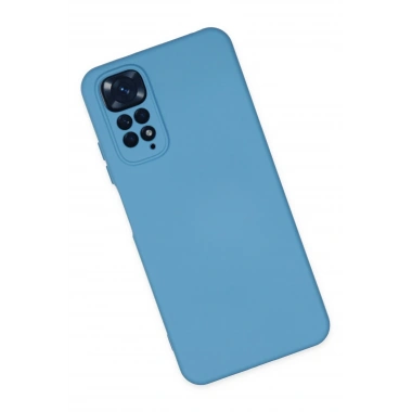 Mey İthalat®   Redmi Note 11 Kılıf Nano içi Kadife Silikon - Mavi