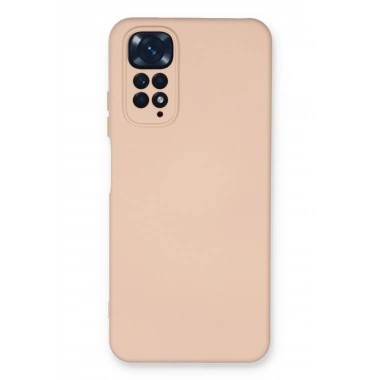 Mey İthalat®   Redmi Note 11 Kılıf Nano içi Kadife Silikon - Pudra