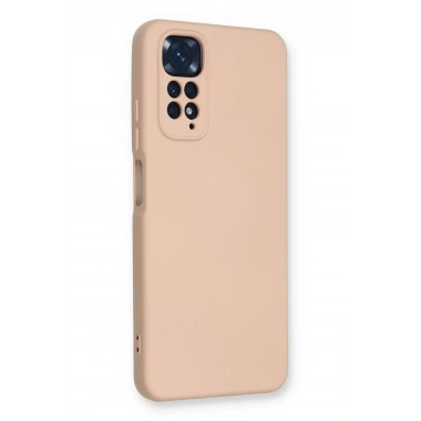 Mey İthalat®   Redmi Note 11 Kılıf Nano içi Kadife Silikon - Pudra