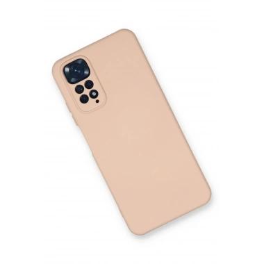Mey İthalat®   Redmi Note 11 Kılıf Nano içi Kadife Silikon - Pudra