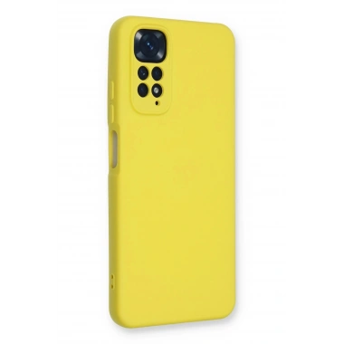 Mey İthalat®   Redmi Note 11 Kılıf Nano içi Kadife Silikon - Sarı