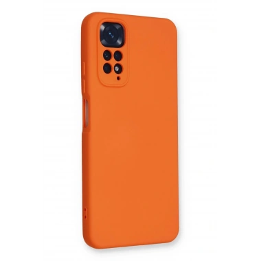 Mey İthalat®   Redmi Note 11 Kılıf Nano içi Kadife Silikon - Turuncu