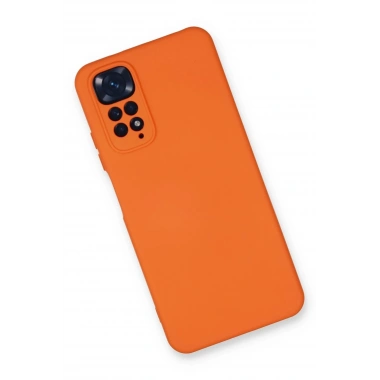 Mey İthalat®   Redmi Note 11 Kılıf Nano içi Kadife Silikon - Turuncu