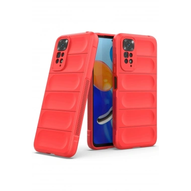 Mey İthalat®   Redmi Note 11 Kılıf Optimum Silikon - Kırmızı