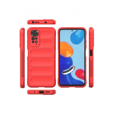 Mey İthalat®   Redmi Note 11 Kılıf Optimum Silikon - Kırmızı