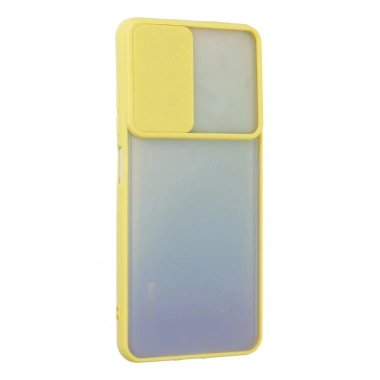 Mey İthalat® Redmi Note 11 Kılıf Palm Buzlu Kamera Sürgülü Silikon - Sarı