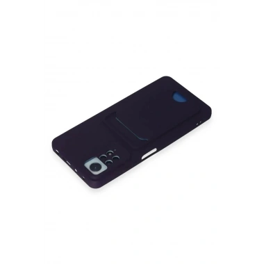 Mey İthalat®   Redmi Note 11 Pro Kılıf Kelvin Kartvizitli Silikon - Derin Mor