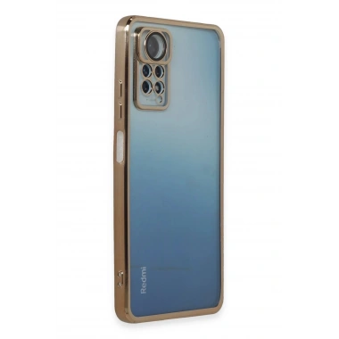 Mey İthalat®   Redmi Note 11 Pro Kılıf  Lensli Silikon - Gold