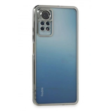 Mey İthalat®   Redmi Note 11 Pro Kılıf  Lensli Silikon - Gümüş