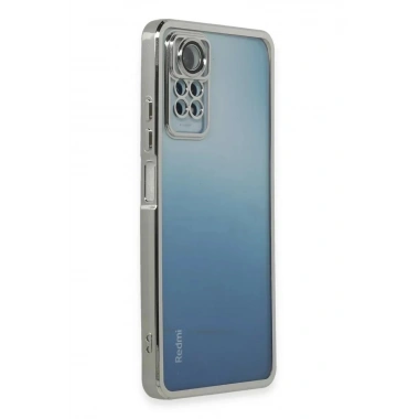 Mey İthalat®   Redmi Note 11 Pro Kılıf  Lensli Silikon - Gümüş