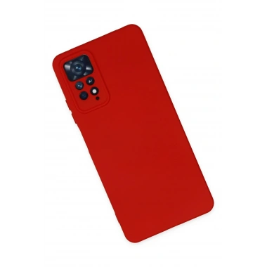 Mey İthalat®   Redmi Note 11 Pro Kılıf Nano içi Kadife Silikon - Kırmızı