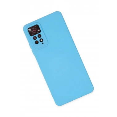 Mey İthalat®   Redmi Note 11 Pro Kılıf Nano içi Kadife Silikon - Mavi