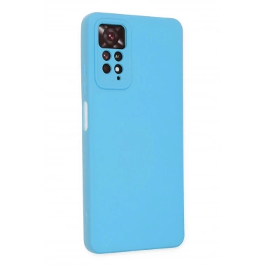 Mey İthalat®   Redmi Note 11 Pro Kılıf Nano içi Kadife Silikon - Mavi